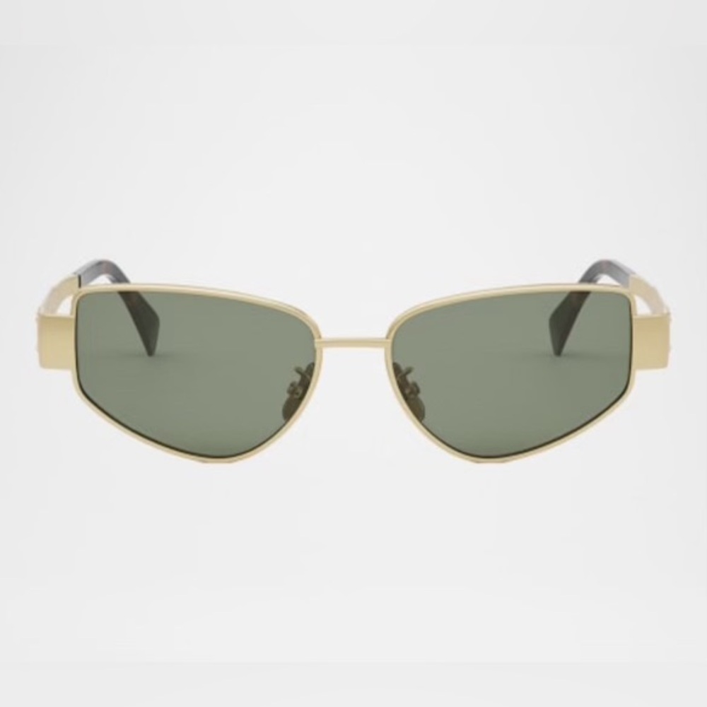 Celine Triomphe cat eye gold metal sunglasses - Picture 2 of 14